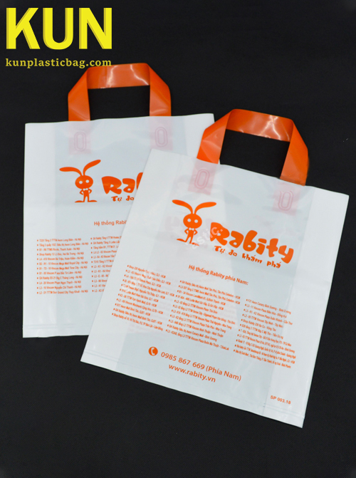 Custom Printed Soft Loop Handle Plastic Bags