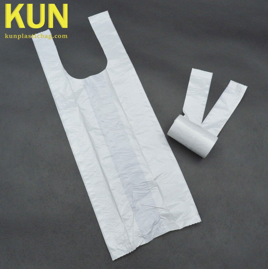 HDPE T-Shirt Plastic Bag On Roll