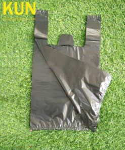 Black Plastic T-Shirt Bags